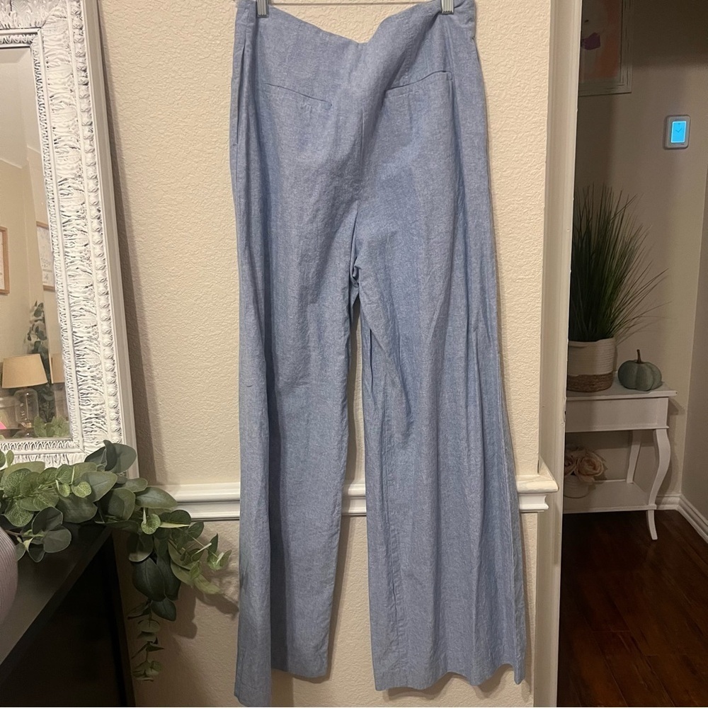 Blue New York & Company 7th Avenue Design Studio Wide Leg Pant, Size 8 - Picture 5 of 10